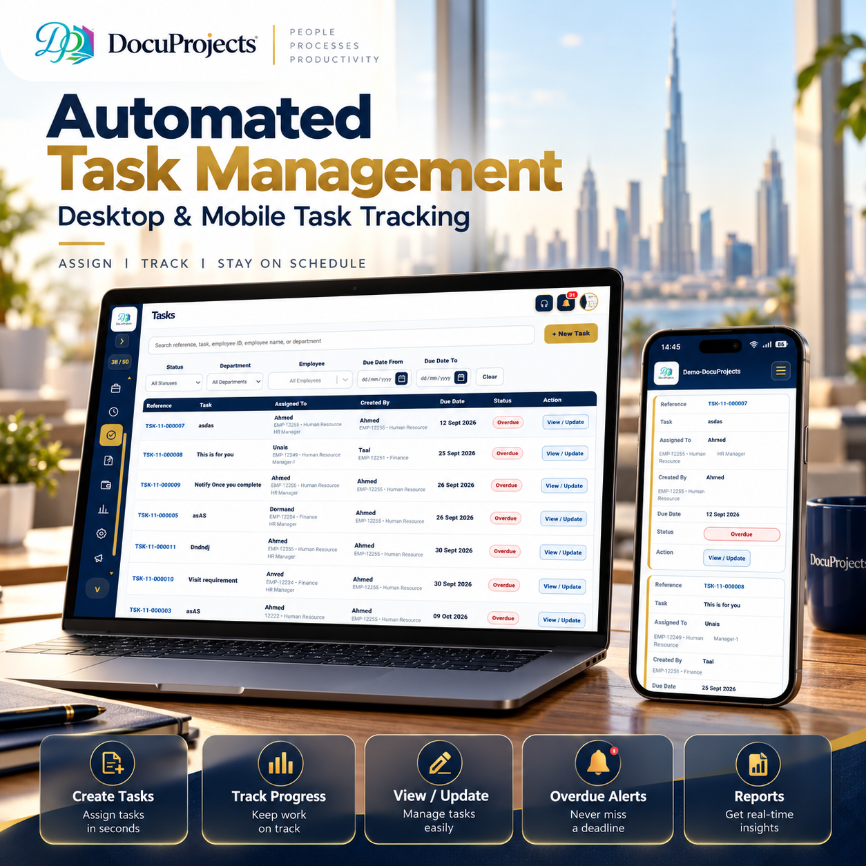 DocuProjects Automated Task Management product showcase